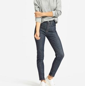 Everlane high rise skinny dark indigo